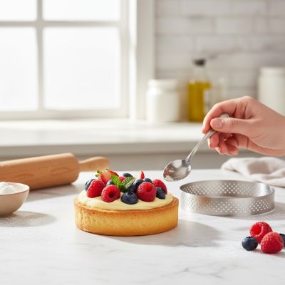 Tartlet karika, perforált, 10,5x2 cm - de Buyer