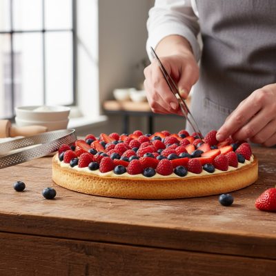 Tartlet karika, perforált, 28,5x2 cm - de Buyer