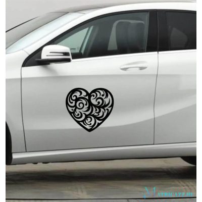 Szív tuning matrica (30x32 cm)