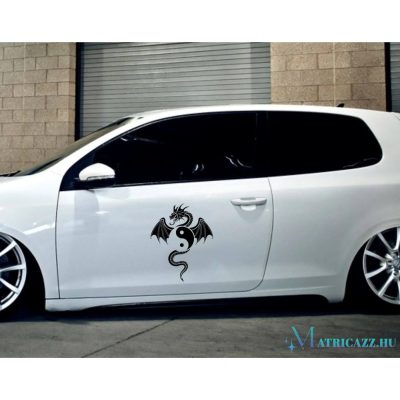 Jin-Jang sárkány tuning matrica (30x38 cm)