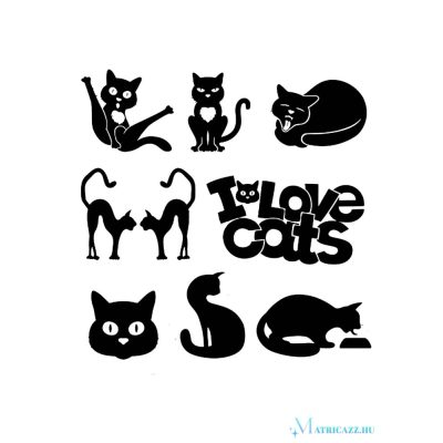 Vicces macskák matrica