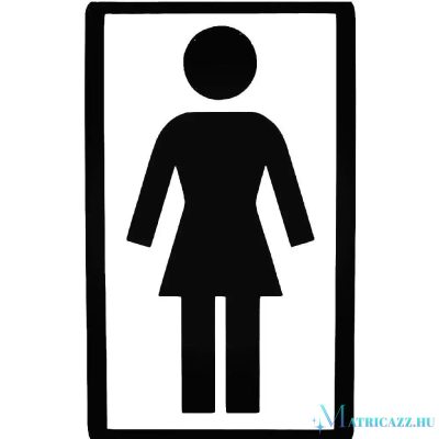 Női gördeszka jel matrica