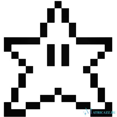 8-bit Super Mario csillag matrica