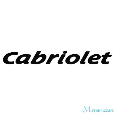 Cabriolet felirat - Szélvédő matrica