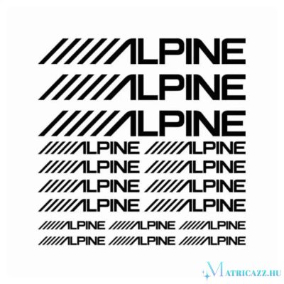 Alpine felirat szett - Szélvédő matrica