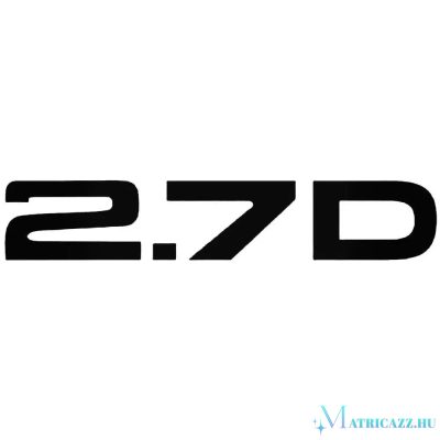 2.7D - Szélvédő matrica