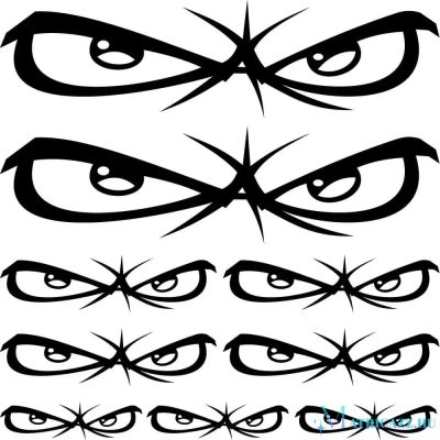 No Fear szemek szponzor matrica szett