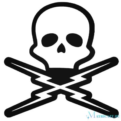 Villám halálfej matrica