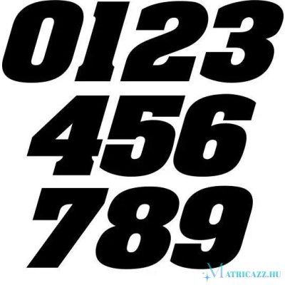 Versenyszám matrica szett