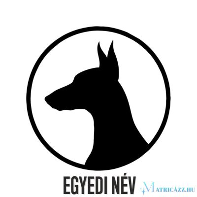 Egyedi neves Dobermann matrica