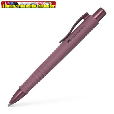 Faber-Castell Poly Ball Urban golyóstoll 0,7 mm, nyomógombos, bordó tolltest