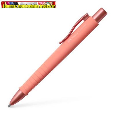 Faber-Castell Poly Ball Urban golyóstoll 0,7 mm, nyomógombos, korallpiros tolltest