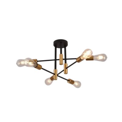 UNIVERSO Mennyezeti lámpa 6xE27 max.40w D520x270mm IP20 Óarany/fekete 5év