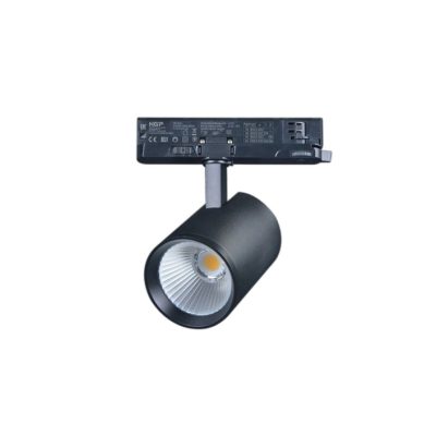 UNIVERSO Háromfázisú sínhez spotlámpa 40w 4150lm CCT.kap Ra90 38° IP20 Fekete D90x128x178mm 5év