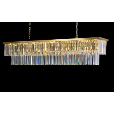 ELDLUX ELDICICLE kristály üveg csillár E14×13 L1000x340x380mm arany