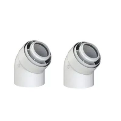 Tricox 45°-os könyök kondenzációs gázkéményhez PPs/Alu 80/125 (2 db/doboz)