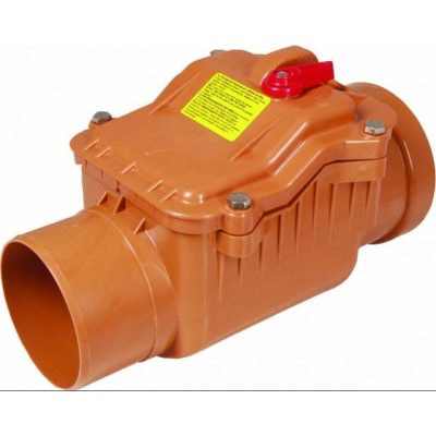 Visszacsapó szelep NA110 lefolyó rendszerhez CAPRICORN, zárható kivitel (szennyvízhez és esővízhez)