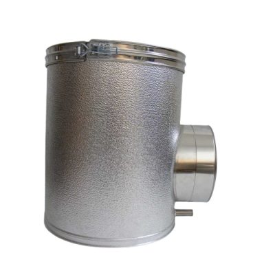Szerelt kémény tisztító idom NA160/260 MAL Pr. Prémium Inox-Alu (felső, padlástéri tisztító)