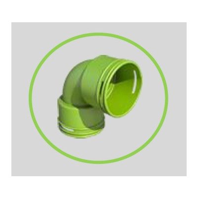 Könyök 90°-os adapter flexibilis szellőző csőhöz DN75/63