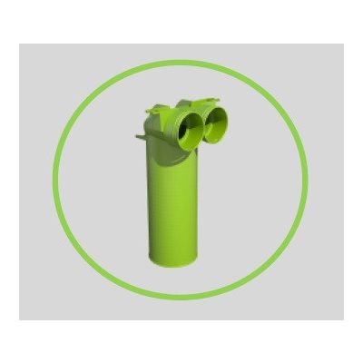 Szelepfogadó adapter szellőző rendszerhez (fali, mennyezeti) 2xDN75/63 - DN125