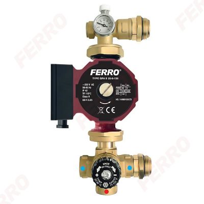 Padlófűtés modul FERRO, elektronikusan szabályozott keringető szivattyúval