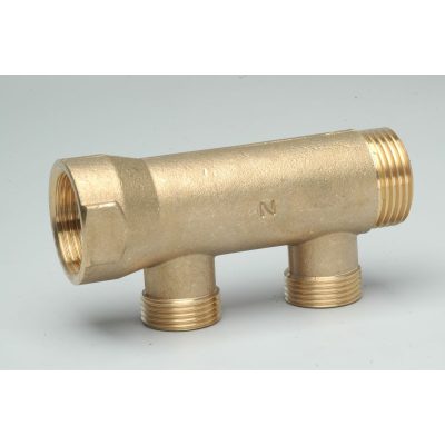 Sárgaréz adapteres osztó G1"- 3/4" Eurokonusz leágazással