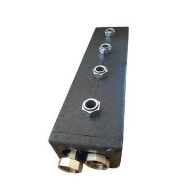 Kazánházi osztó-gyűjtő 5 körös DN25 INOX, szigeteléssel