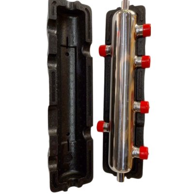 Hidraulikus váltó D76x430 mm 6x1" INOX, szigeteléssel 70 kW