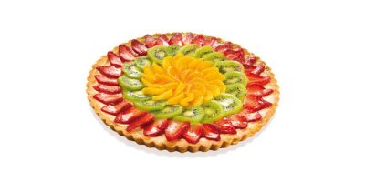 Tortaforma bordázott, ferde éllel, kivehető alap, kerek, 28x2,5 cm, Delícia