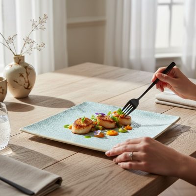 Acquac négyszögletes tányér, 24 cm, kőporcelán