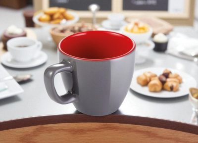 CREMA SHINE kávés csésze, szürke, 80 ml, kerámia, 6 db-os csomag