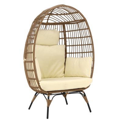 Rattan fotel, természetes/fekete/bézs, KARMEN