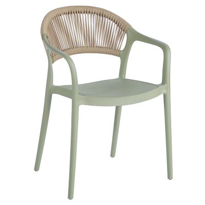 Rakásolható szék, zöld/bézs, LEXTON