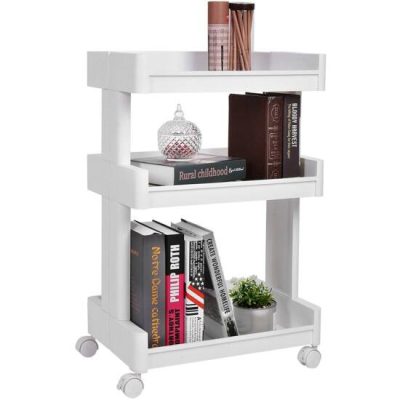 gurulós tárolókocsi, 45 x 32 x 70 cm, fehér