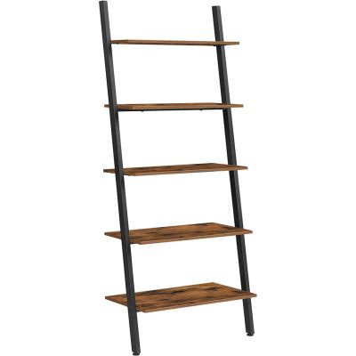 Létrapolc, 5 szintes könyvespolc 64 x 34 x 186 cm barna