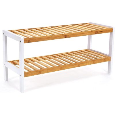Bambusz 2 szintes cipőtartó, tárolópolc