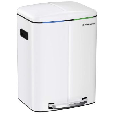 Dupla szemetes, 2 x 20 literes konyhai szemetes, fehér