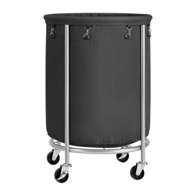 Xxl szennyeskosár kerekekkel, nagy szennyestartó 170 liter, fekete
