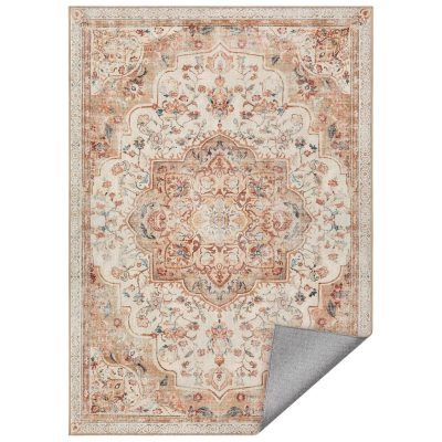 Vintage stílusú, gépben mosható szőnyeg 120 x 170, cappuccino bézs