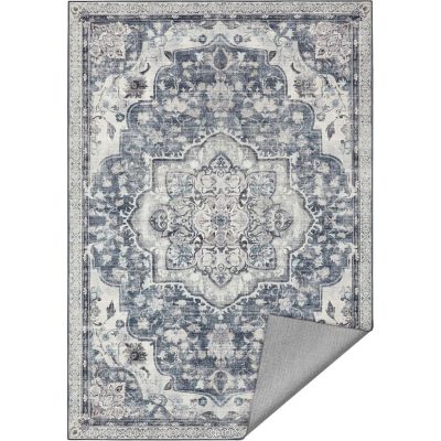 Vintage stílusú, gépben mosható szőnyeg 160 x 230, szürke