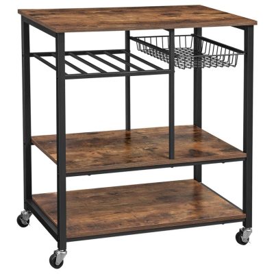 Konyhai polc görgokön, mobil tárolóegységgel 80 x 40 x 86,5 cm