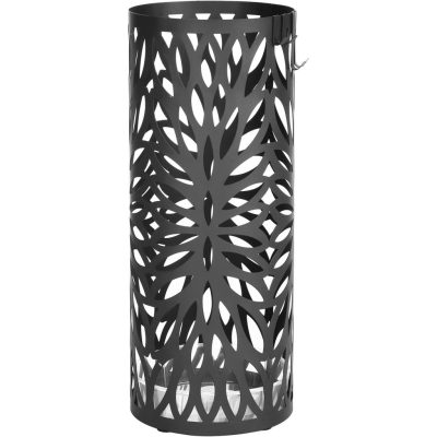 Modern fém esernyőtartó, kivehető csepptálcával, fekete