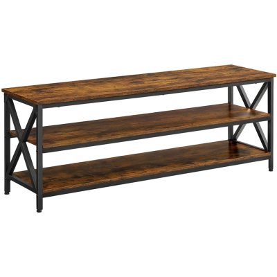 Tv szekrény nyitott rekesszel, tv asztal x-alakú támasztékkal 147 x 50 x40 cm