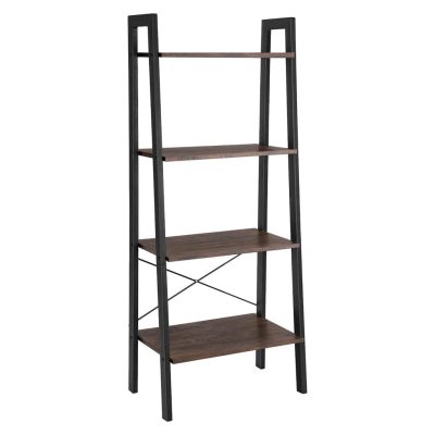 Könyvespolc, 4 szintes létrapolc 56 x 136,8 x 34 cm