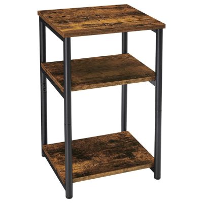 Oldalasztal, éjjeliszekrény 34 x 58 x 30 cm, rusztikus barna