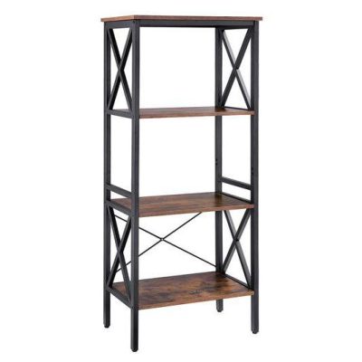 Tároló polc, 4 szintes állópolc 56 x 34 x 131 cm rusztikus barna