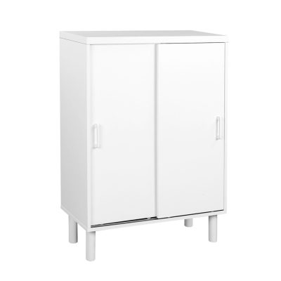 Cipős szekrény, cipőtároló tolóajtóval, fehér