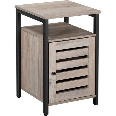 Éjjeliszekrény 2 polccal, állítható polc ipari stílusú