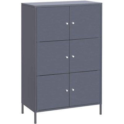 Tárolószekrény, 3 szintes fém irodaszekrény 65 x 36 x 105,2 cm