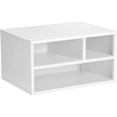 Polcos nyomtatóállvány, többfunkciós állvány, 40,5 x 22 x 30 cm, fehér